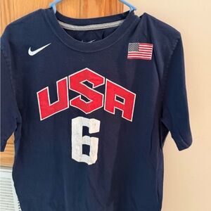 Nike Navy USA Graphic Tee with Number 6